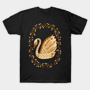 Folk Swan Wreath T-Shirt